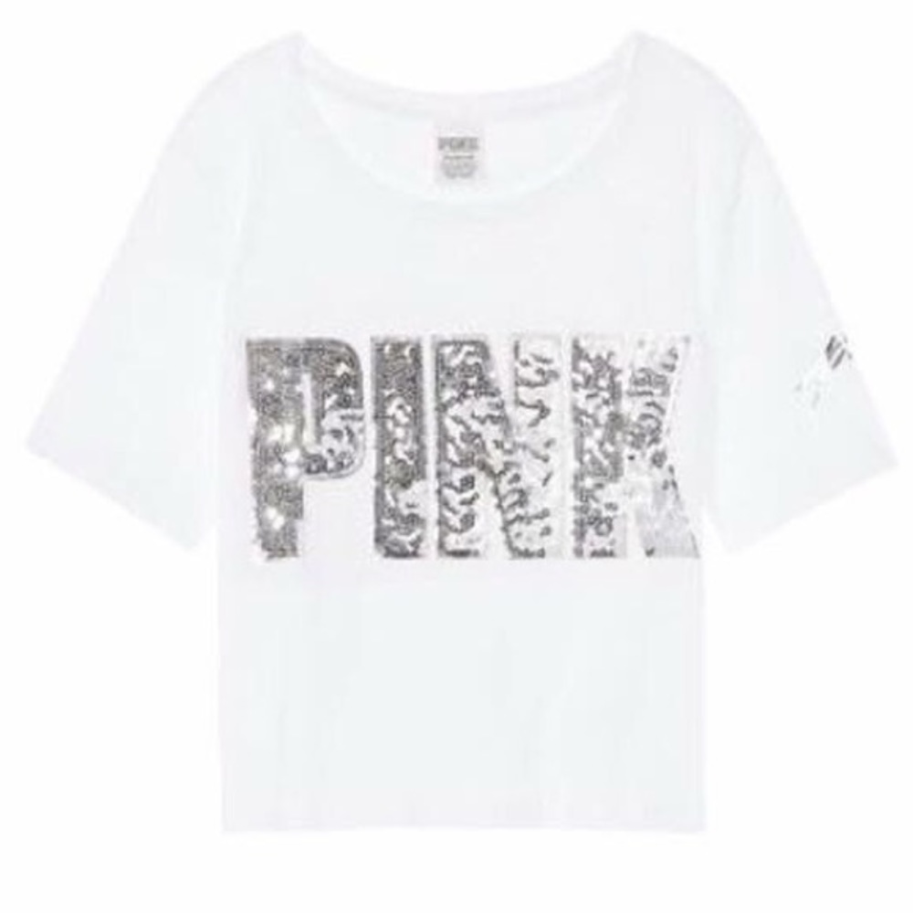 Vs Pink bling crop top